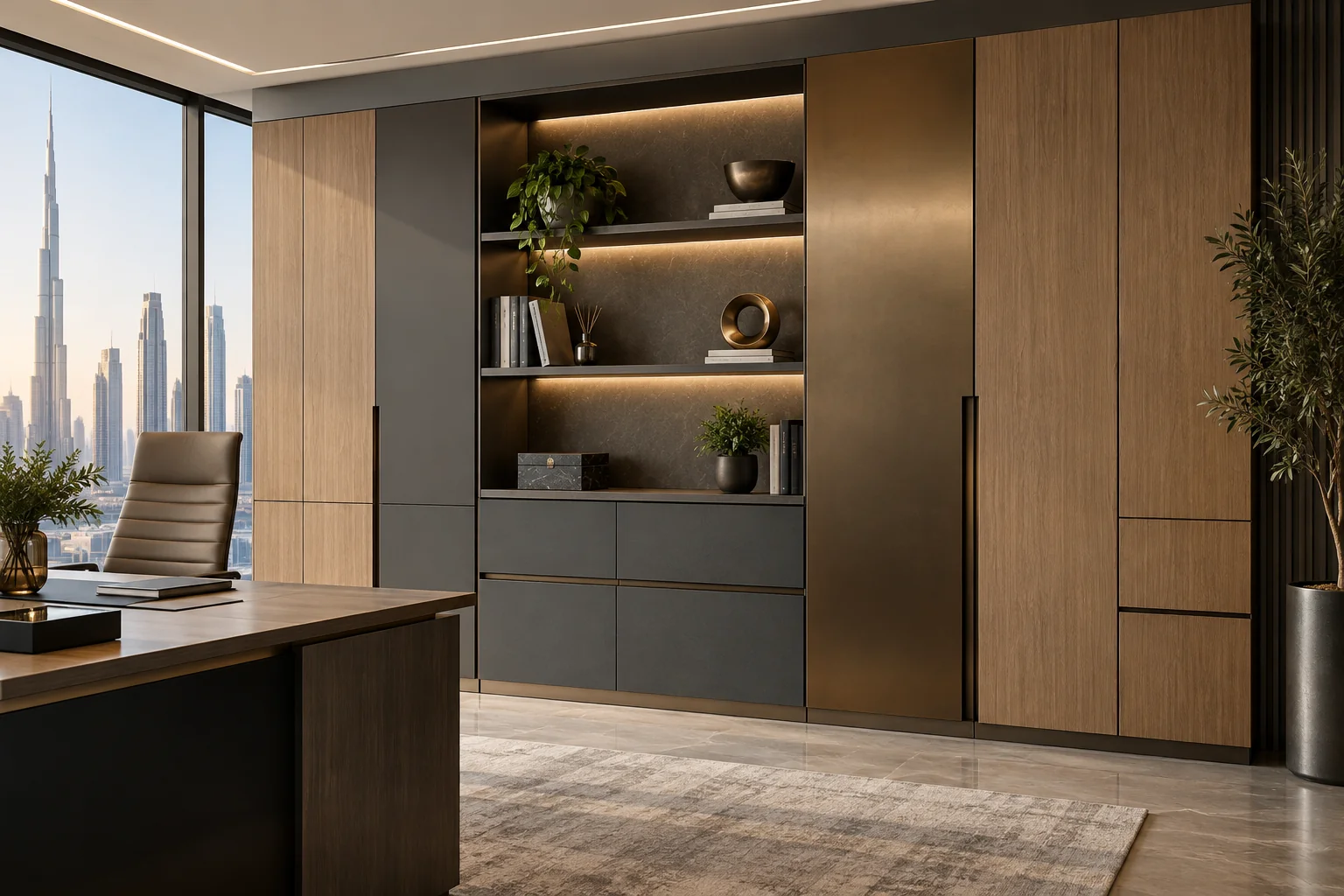 Luxury interior concept for Office Cabinet & Storage Wrapping